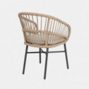 Silla Terraza Almara Beige – Sillón Exterior en Cuerda y Aluminio Terrazza Collection®  TERRAZZA COLLECTION