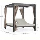 Cama Balinesa Denia Color Antracita /taupe Terrazza Collection®  TERRAZZA COLLECTION