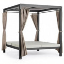 Cama Balinesa Denia Color Antracita /taupe Terrazza Collection®  TERRAZZA COLLECTION