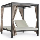 Cama Balinesa Denia Color Antracita /taupe Terrazza Collection®  TERRAZZA COLLECTION