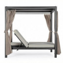 Cama Balinesa Denia Color Antracita /taupe Terrazza Collection®  TERRAZZA COLLECTION