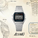 CASIO A159WA-N1 Reloj Digital Unisex - Esfera Negra - Correa de Acero Inoxidable