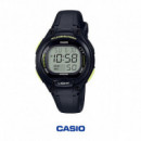 CASIO LW-203-1BV Reloj Digital Mujer - Esfera Gris - Correa de Resina Negra - 50M