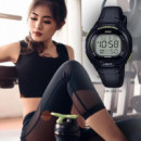 CASIO LW-203-1BV Reloj Digital Mujer - Esfera Gris - Correa de Resina Negra - 50M