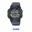 CASIO AE-1000W-8AV Reloj Digital Hombre - World Time - 100M - Batería 10 Años