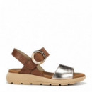 FLUCHOS Sandalias Gandia Marrones D9523-LATI-LAMINADO+TIBET Cava