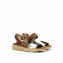 FLUCHOS Sandalias Gandia Marrones D9523-LATI-LAMINADO+TIBET Cava