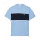 Camiseta de Algodón con Bloques de Color  LACOSTE