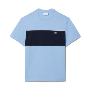 Camiseta de Algod&oacute;n con Bloques de Color  LACOSTE