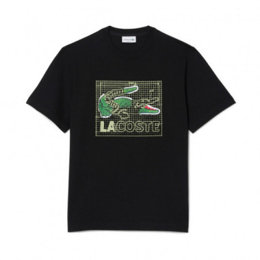 Camiseta de Algod&oacute;n Estampada  LACOSTE