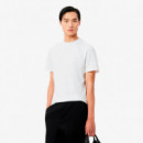 Camiseta de Piqué con Detalles de Marca de Jacquard  LACOSTE