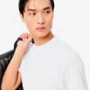 Camiseta de Piqué con Detalles de Marca de Jacquard  LACOSTE