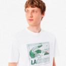 Camiseta de Algodón Estampada  LACOSTE