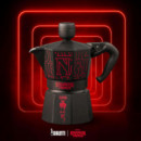 Cafetera Italiana 3 Tazas BIALETTI Moka Express Stranger Things, Pomo Musical con Carga Usb-c