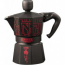 Cafetera Italiana 3 Tazas BIALETTI Moka Express Stranger Things, Pomo Musical con Carga Usb-c