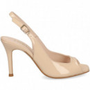 Sandalia Lados Cerrado Beige  LODI