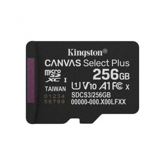 MEMORIA MICRO SD 256GB KINGSTON XC C10 100MB/S + A