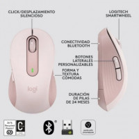 RATON LOGITECH SIGNATURE M650 M WIRELESS ROSE