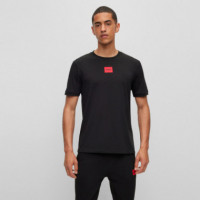 HUGO Camiseta en Punto de Algodón Negra 50447978-001