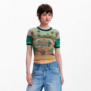 DESIGUAL Camiseta de Manga Corta 25SWTKA5-4034