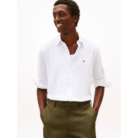 Knit Pique Featherweight Shirt White  TOMMY HILFIGER