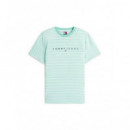 Tjm Reg Linear Stripe Ss Tee Antique Tea  TOMMY JEANS