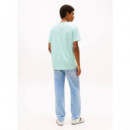 Tjm Reg Linear Stripe Ss Tee Antique Tea  TOMMY JEANS