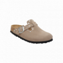 Calzado Zuecos BIRKENSTOCK Boston Rivets ante Taupe