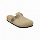 Calzado Zuecos BIRKENSTOCK Boston Cuero Mixto Faded Khaki