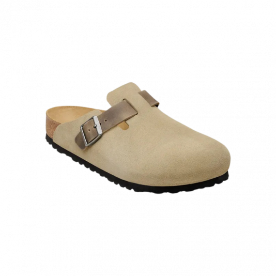 Calzado Zuecos BIRKENSTOCK Boston Cuero Mixto Faded Khaki