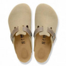 Calzado Zuecos BIRKENSTOCK Boston Cuero Mixto Faded Khaki