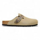 Calzado Zuecos BIRKENSTOCK Boston Cuero Mixto Faded Khaki
