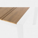 Mesa de Exterior Marbella 198X100 Blanco y Madera Terrazza Collection®  TERRAZZA COLLECTION