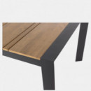 Mesa de Exterior Marbella 198X100 Antracita y Madera Terrazza Collection®  TERRAZZA COLLECTION