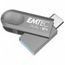 Pendrive USB Dual 3.2 64GB Usb-c y Usb-a EMTEC
