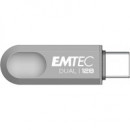 Pendrive USB Dual 3.2 128GB Usb-c y Usb-a EMTEC