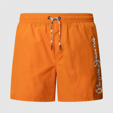 PEPE JEANS Ba&ntilde;ador Logo Swimshort Naranja PMB10419-135