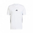 Camiseta Essentials de 3 Bandas  ADIDAS
