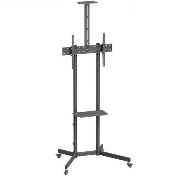 AISENS Soporte de Suelo Inclinable con Ruedas / Soporte de Camara 45KG 37-70 Negro