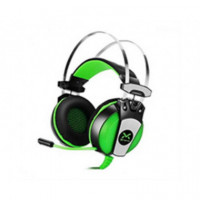 Auriculares y Micrófono Gaming 3GO Droxio 3.5MM Negro/verde (hadlok)