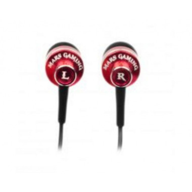 Auriculares MARS GAMING Intraurales con Micr&oacute;fono Rojo/negro (MIH1)