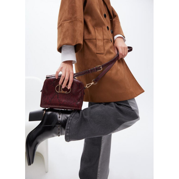 Bolso Bandolera Efecto Piel de Serpiente de LOLA CASADEMUNT