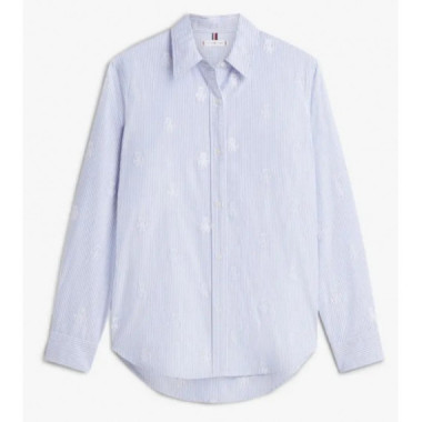 TOMMY HILFIGER - Oxford Aop Relaxed Shirt - 0Y7 - F|WW0WW49386/0Y7