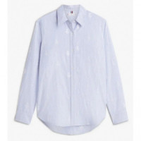 TOMMY HILFIGER - Oxford Aop Relaxed Shirt - 0Y7 - F|WW0WW49386/0Y7