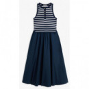 TOMMY HILFIGER - Gold Button Poplin Mix Dress - 0X3 - F|WW0WW49628/0X3