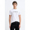 Klj Slim Ss Reflection Tee White  KARL LAGERFELD