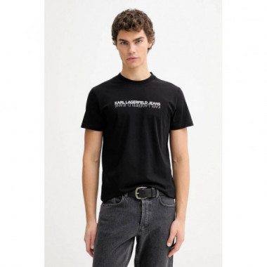 Klj Slim Ss Reflection Tee Black  KARL LAGERFELD
