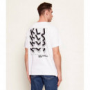 Klj Reg Ss Letters Tee White  KARL LAGERFELD