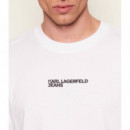 Klj Reg Ss Letters Tee White  KARL LAGERFELD