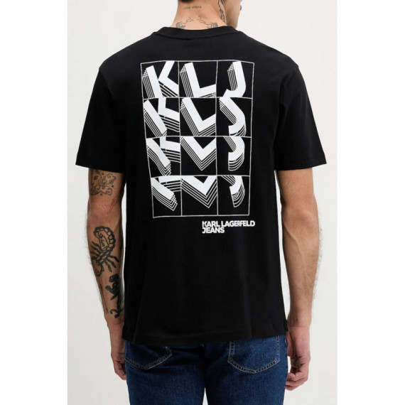 Klj Reg Ss Letters Tee Black  KARL LAGERFELD
